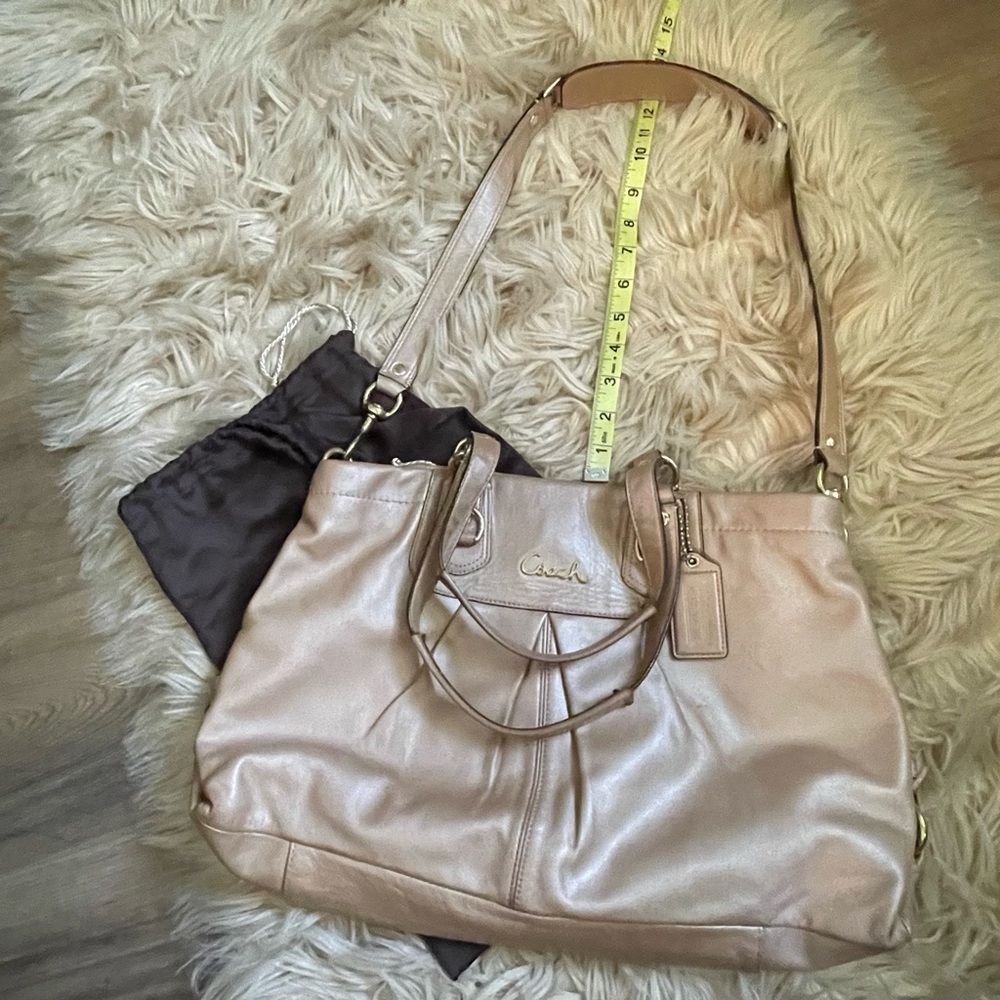 Coach Tan Leather Lexy Shoulder/Satchel Bag with Dust Bag - Picture 10 of 16